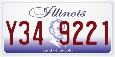 IL license plate Y349221