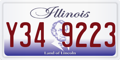 IL license plate Y349223