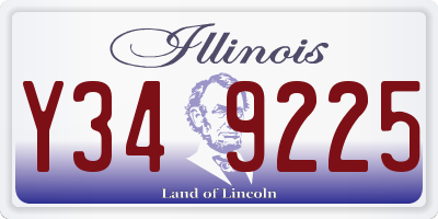 IL license plate Y349225