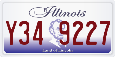 IL license plate Y349227