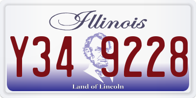 IL license plate Y349228