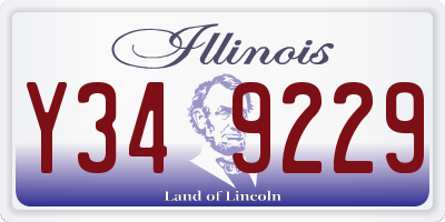 IL license plate Y349229