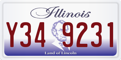 IL license plate Y349231