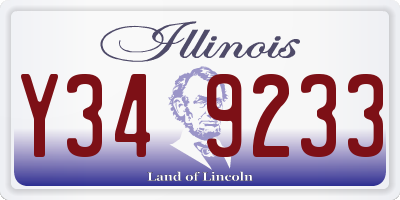 IL license plate Y349233