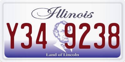 IL license plate Y349238