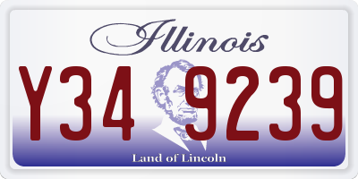 IL license plate Y349239
