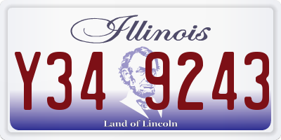 IL license plate Y349243