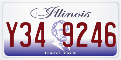 IL license plate Y349246