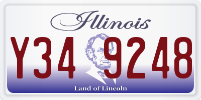 IL license plate Y349248