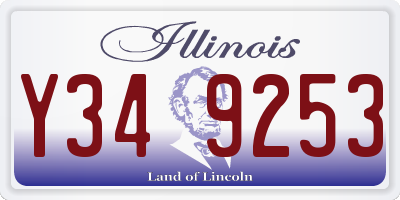 IL license plate Y349253