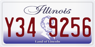 IL license plate Y349256