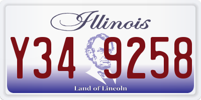 IL license plate Y349258