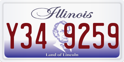 IL license plate Y349259