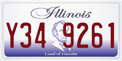 IL license plate Y349261