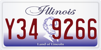 IL license plate Y349266