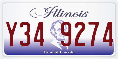 IL license plate Y349274