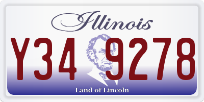 IL license plate Y349278