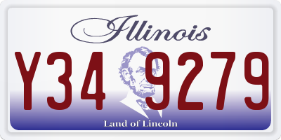 IL license plate Y349279