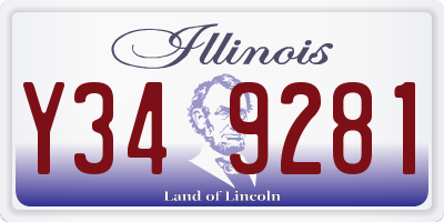 IL license plate Y349281