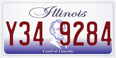 IL license plate Y349284