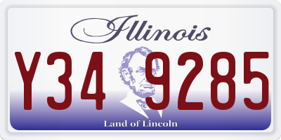 IL license plate Y349285