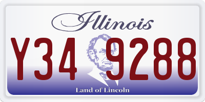 IL license plate Y349288