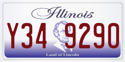 IL license plate Y349290