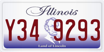 IL license plate Y349293