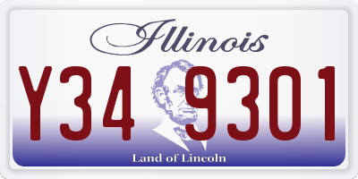 IL license plate Y349301