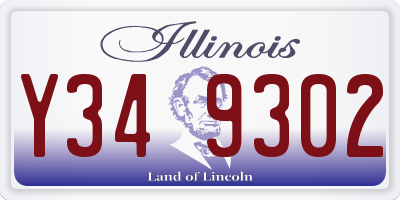 IL license plate Y349302