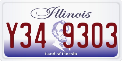 IL license plate Y349303