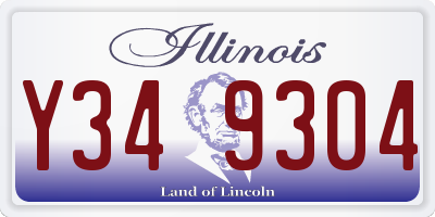 IL license plate Y349304