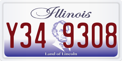 IL license plate Y349308