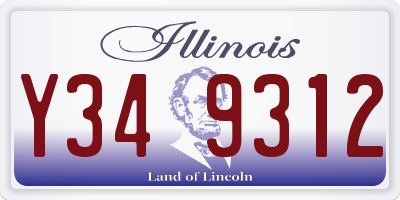 IL license plate Y349312