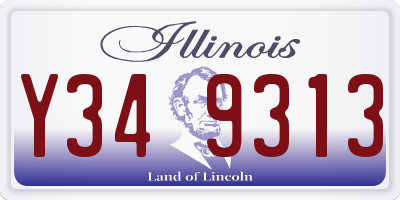 IL license plate Y349313