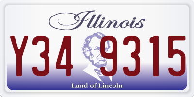 IL license plate Y349315