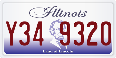 IL license plate Y349320