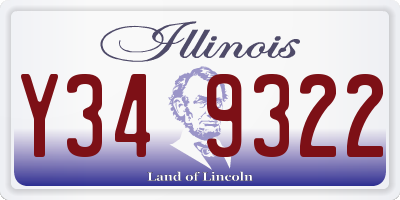 IL license plate Y349322