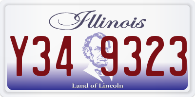 IL license plate Y349323