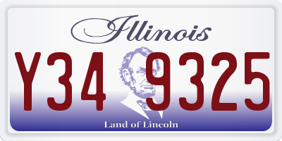 IL license plate Y349325