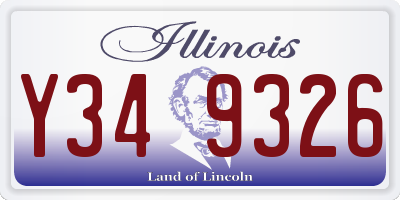 IL license plate Y349326