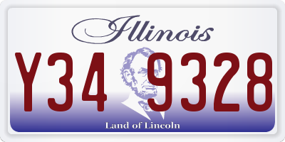 IL license plate Y349328