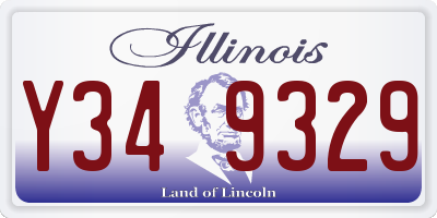 IL license plate Y349329