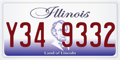 IL license plate Y349332