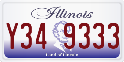 IL license plate Y349333