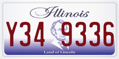 IL license plate Y349336