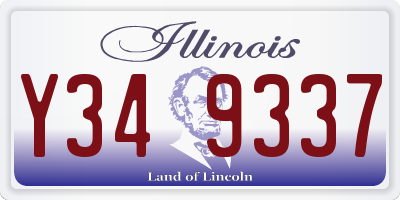 IL license plate Y349337