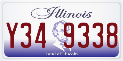 IL license plate Y349338