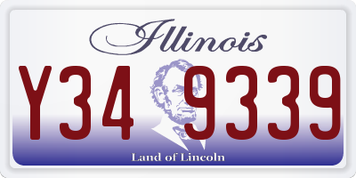 IL license plate Y349339