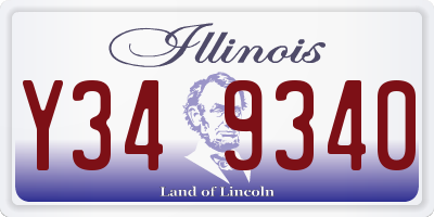 IL license plate Y349340